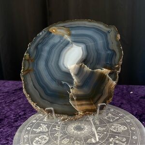 Agate Slice 💙🟤💙